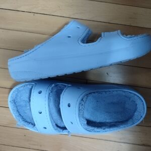 Light Blue Croc Slides